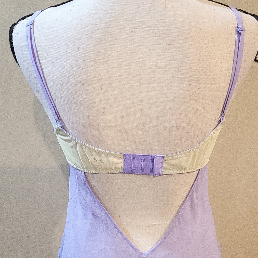 Victoria's Secret Vintage Silk Lace-Trim Slip Dress Nightgown - Picture 6 of 11